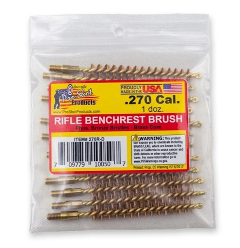 PRO-SHOT .270 CAL. BRUSH - 12 QTY. BULK PACK 270R-D