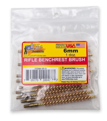PRO-SHOT 6MM/.243 CAL. BRUSH - 12 QTY. BULK PACK 6R-D