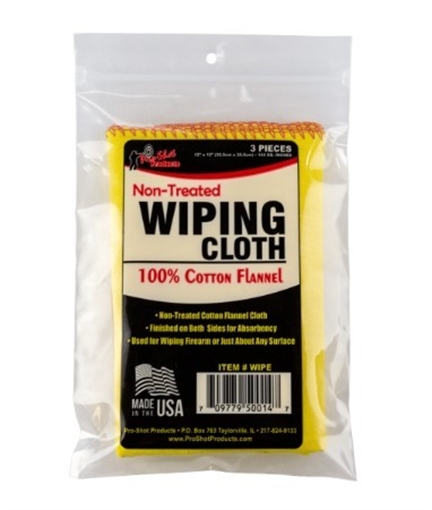 Pro Shot Products, Inc NON-TREATED CLOTH (3 PER BAG) WIPE