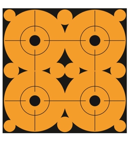 PRO-SHOT ORANGE PEEL AND STICK 3IN TARGET DOTS - 4 DOTS/10 PASTERS PER SHEET - 10 SHEETS 3RDOT-40