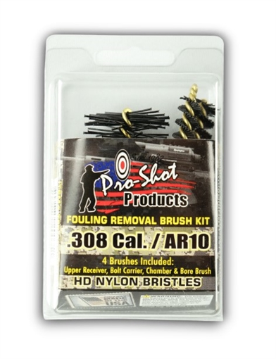 PRO-SHOT TOTAL FOULING REMOVAL BRUSH NYLON KIT - AR10 .308 CAL./7.62MM TFR-AR308
