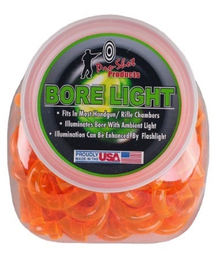 PRO-SHOT UV BORE LIGHT ILLUMINATOR FLAMING ORANGE GLOBE DISPLAY - 100 QTY. BL-ORANGE-GLOBE