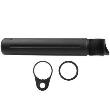 Primary Weapons 4G2BTPB-1F Enhanced Pistol Buffer Tube with Ratchet Lock Castlenut and Endplate - Black