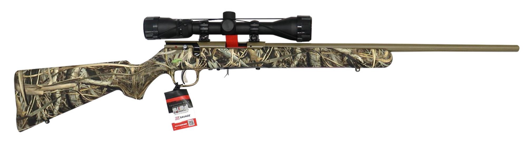 Savage Arms 93 XP Bolt Action Rifle 96867, 17 HMR, 21", 3-9X40 Scope, Brush Camo Fixed Stock, 10 Rds