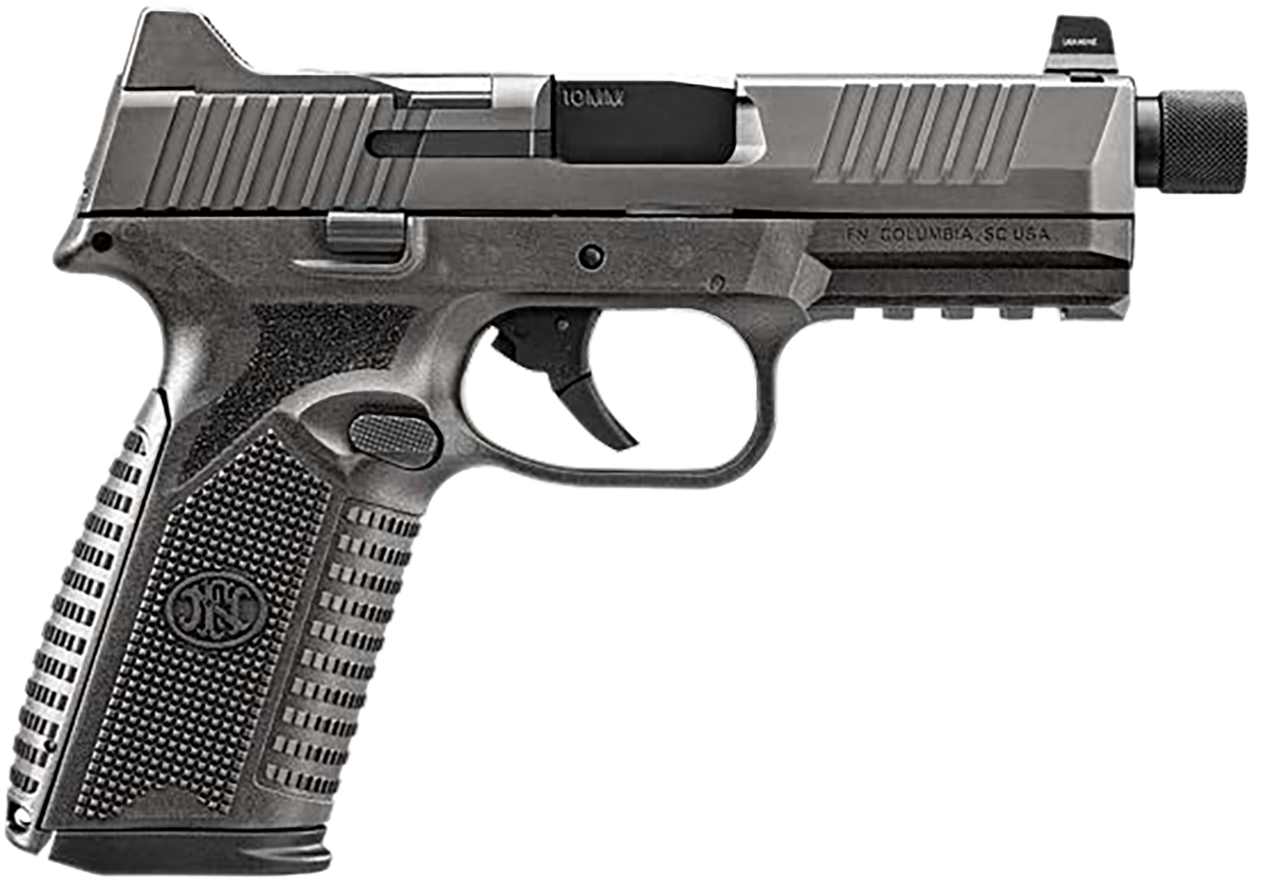 FN Herstal 510 Tactical Optic Ready Pistol 66-101952, 10mm, 4.71in, Interchangeable Backstrap Grips, Gray Finish, 15 Rds
