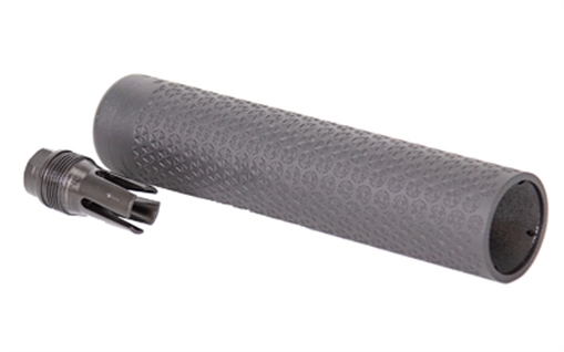 Radical Firearms Sinter Titanium Suppressor, 7.62MM, 8" Length, 1.75" Diameter, 16oz, Black High Temp Cerakote, Full Auto Rated, Muzzle Brake Taper Mount Design STS762