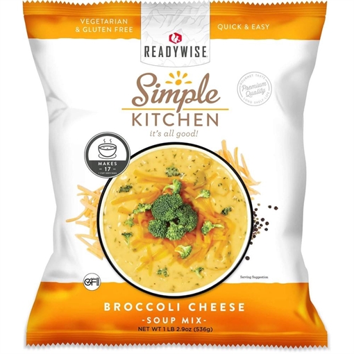 Readywise Simple Kitchen Broccoli Cheese Soup Single Pouch 17 Servings RWSK02-060