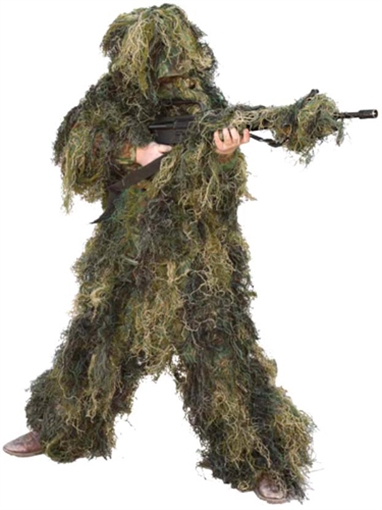 RED ROCK 5 PIECE GHILLIE SUIT WOODLAND YOUTH MEDIUM 70915YM