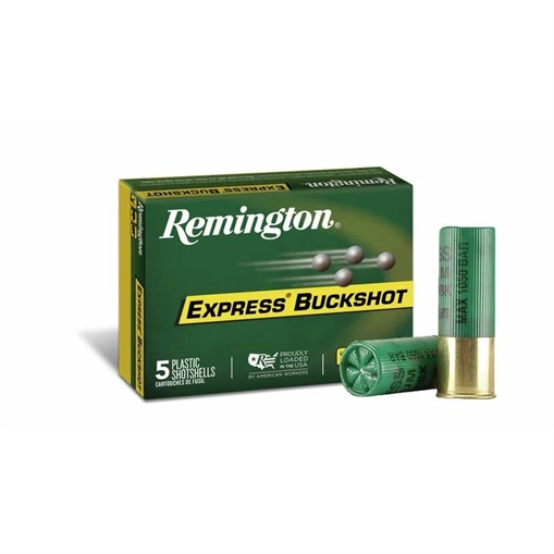 Remington Express Buckshot Shotgun Ammo 12 ga 2 3/4" 12 plts #0 1275 fps 250/ct Case (50-5/ct Boxes) 20622CASE
