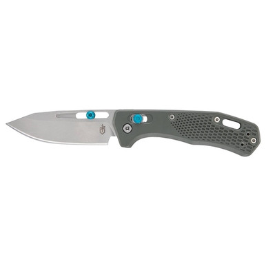 Gerber Assert Pivot Lock Folding Knife - 2.98" S30V Satin Drop Point Blade, Green Fiber Reenforced Nylon Handle
