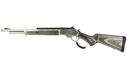 Rossi R95, TALO Edition Bear Engraving, Lever Action Rifle, 45-70 Government, 18" Barrel, Stainless Steel Finish, Silver, Laminate Wood Stock, Rear Peep Sights, 5 Rounds 954570189LW-EN2