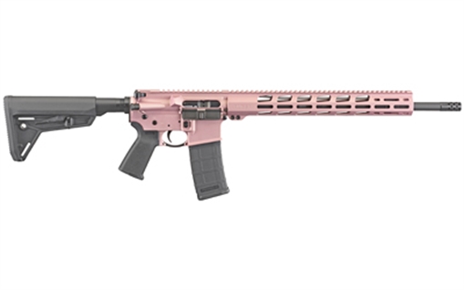 Ruger AR-556, TALO, Semi-automatic, AR, 223 Remington, 556NATO, 18", Rose Gold, 6 Position Collapsible Stock, 30Rd, Adjustable Rear Sight 08540
