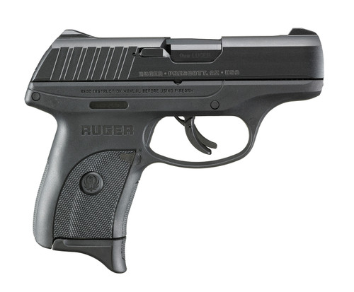 Ruger EC9S Compact 9mm, 3.1" Barrel, Black, Fixed Sights, 7rd