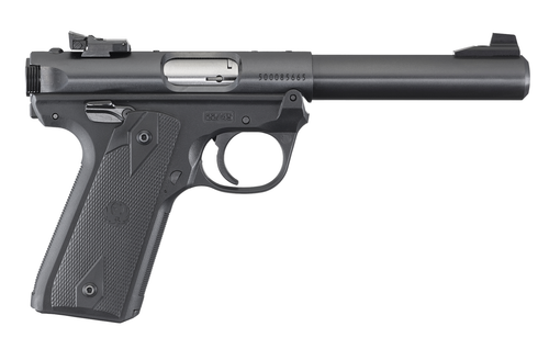 Ruger Mark IV Target 22 LR, 5.5" Barrel, Black, Synthetic Checkered Grip, Polymer Frame, 10rd
