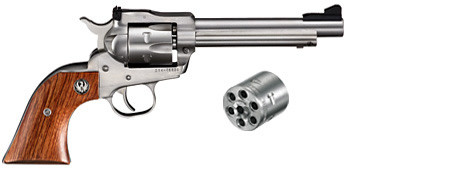 Ruger New Model Single-Six Convertible 22LR/22Mag 5.5" Barrel, Rosewood Grip, Stainless Steel, 6rd- Two Cylinders