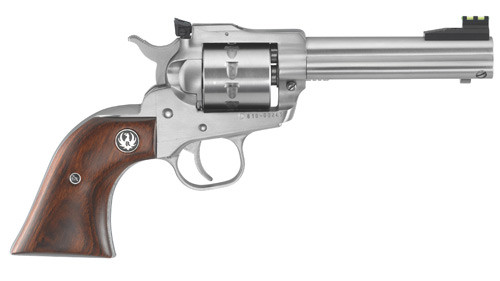 Ruger Single-Ten 22 LR, 4.625" Barrel, Stainless Steel, Hardwood Gunfighter Grip, 10rd