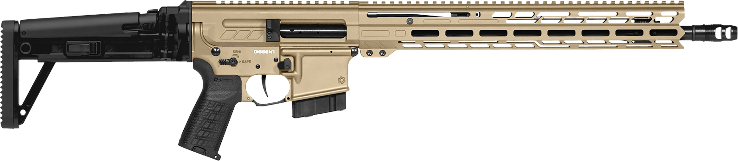 CMMG Dissent MK4 Rifle 28A490FCT, 22 ARC, 16.10", Black CMMG Dissent Side Folding Stock, 10 Rds