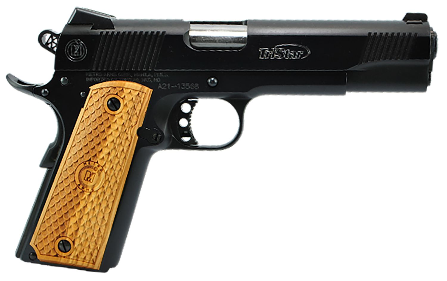 Tri-Star American Classic II 1911 Pistol 85610, 45 ACP, 5in, Wood Grips, Blued Finish, 8 Rds