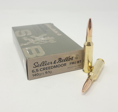 Sellier & Bellot 6.5 Creedmoor Ammunition SB65A 140 Grain Full Metal Jacket 500 rounds