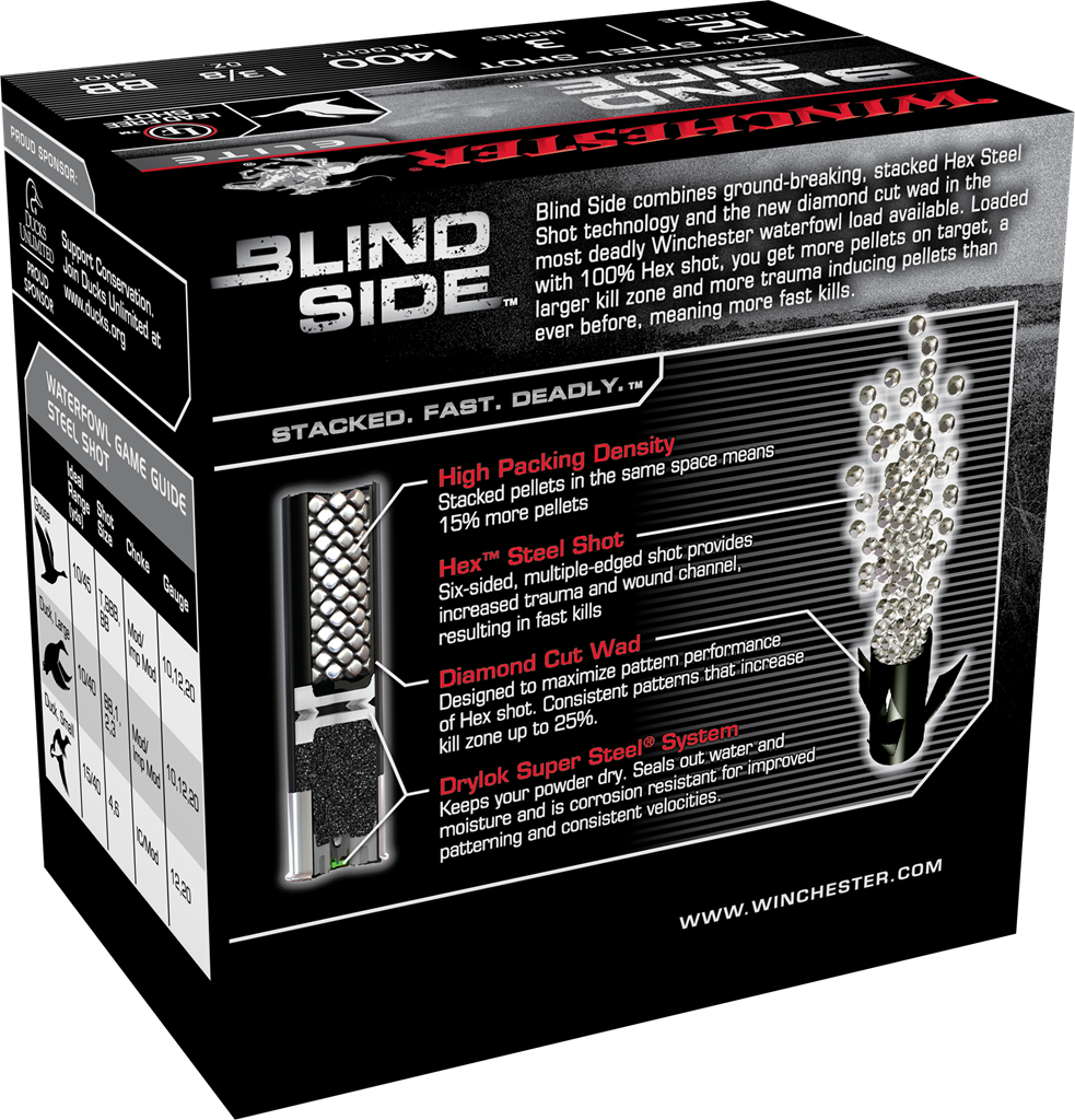 Winchester Blind Side 12ga 3" 1-3/8oz 250rd Case #SBS123