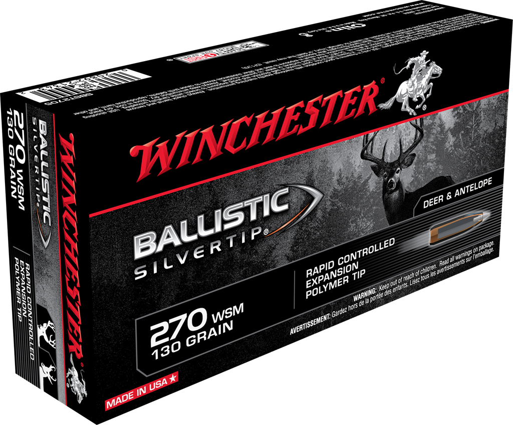 Winchester Supreme .270WSM 130gr. Ballistic Silvertip 3275FPS 20rd Box #SBST2705