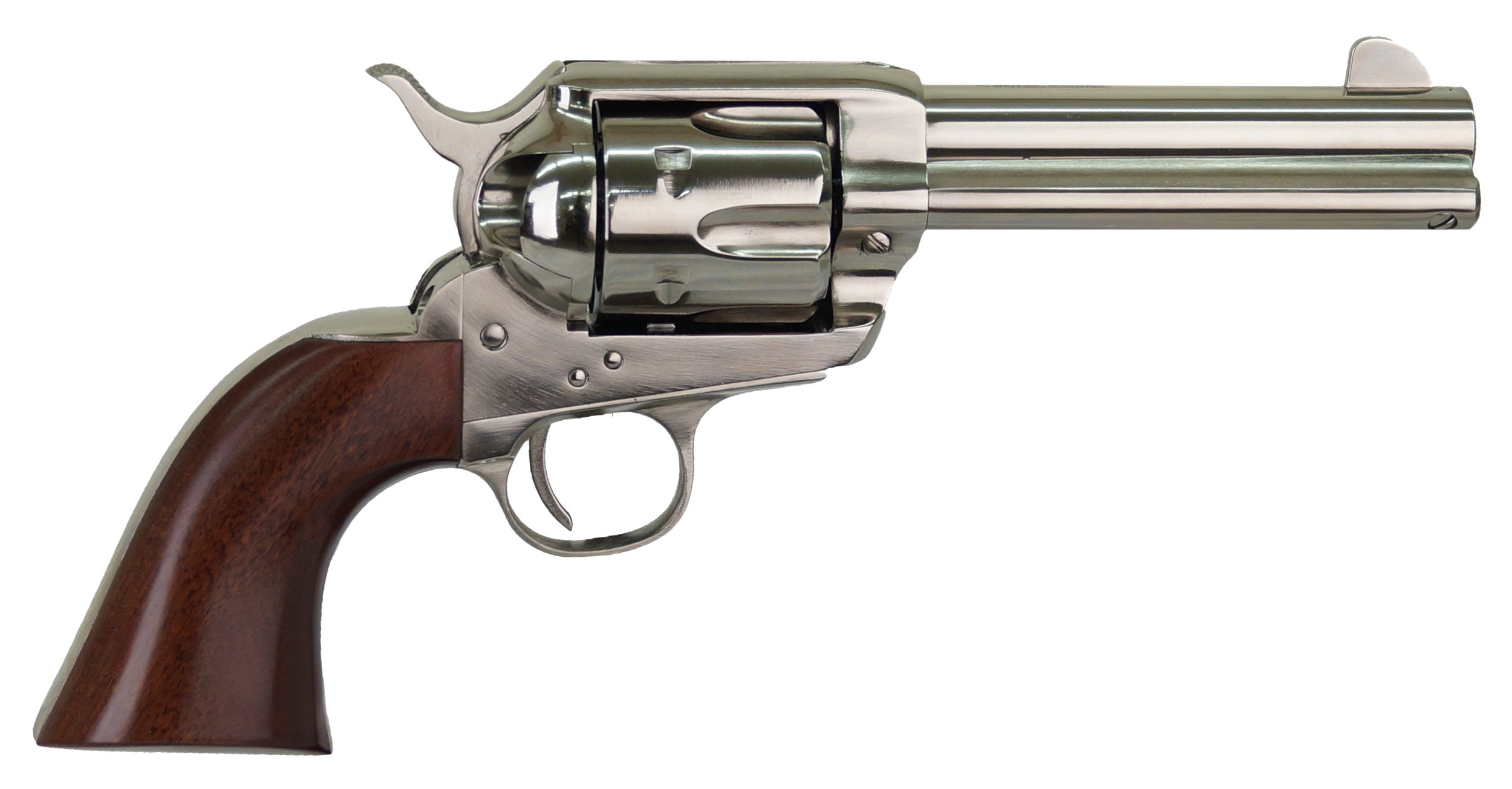 Cimarron Pistolero Revolver PPP357N, 38 Special, 4.75in, Smooth Walnut Grips, Steel Frame Finish, 6 Rds