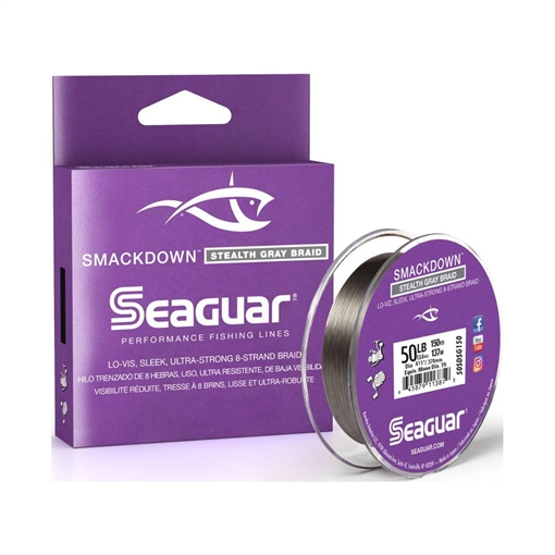 SEAGUAR SMACKDOWN STEALTH GRAY 50LB 150YDS 50SDSG150