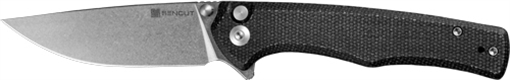 SENCUT KNIFE CROWLEY 3.48" BLACK MICARTA/STONEWASHED D2! S210122
