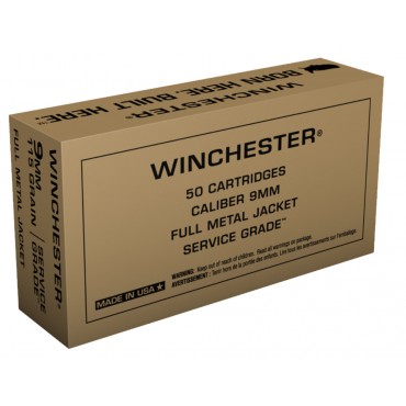 Winchester 9mm Service Grade 115gr FMJ 50rd #SG9W