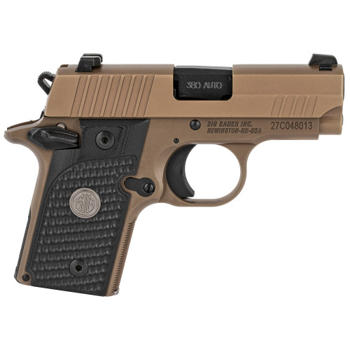 Sig Sauer P238 Emperor Scorpion 380 ACP, 2.7" Barrel, Flat Dark Earth, Black G10 Grip, 7rd