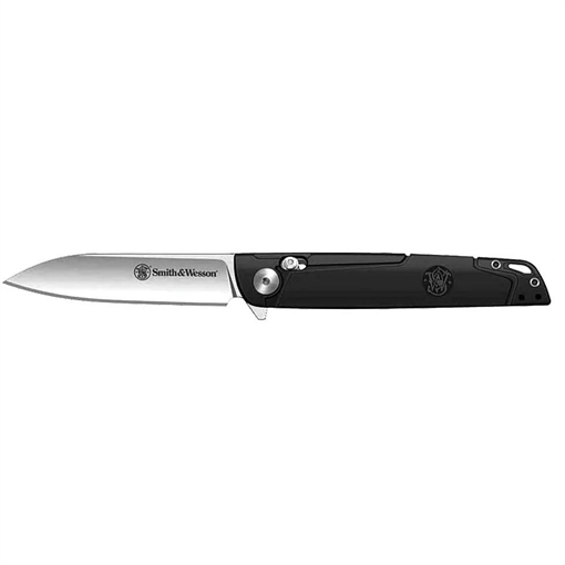 Smith & Wesson KT 24/7 Crossbar Folder Knife 3-1/4" Drop Point Blade Black Box 1209512