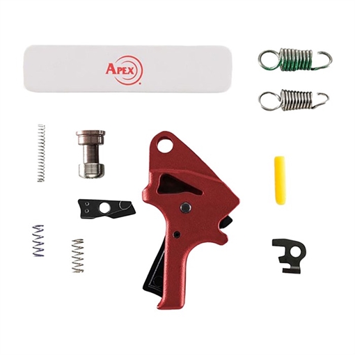Apex Tactical Specialties Inc M&P 2.0 FLAT FACED FORWARD TRIGGER KIT POLYMER RED 100-P154-R