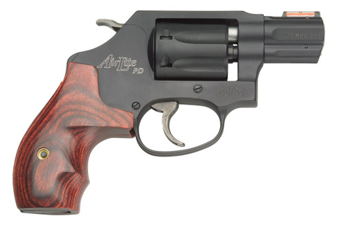 Smith & Wesson Model 351 Personal Defense J-Frame 22 WMR 1.88" Barrel, Aluminum Frame, Finger Grooved Wood Grip, No Safety, 7 Rd