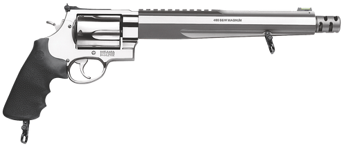 Smith & Wesson Model 460 XVR 460 S&W Magnum, 10.5" Barrel, Stainless Steel Finish, Rubber Grips, Adjustable Sights, 5Rd