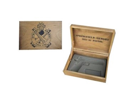 Springfield Armory SPRINGFIELD WOODEN SINGLE PISTOL BATTERY BOX GE5051