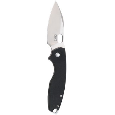 CRKT 5317D2 Jesper Voxnaes Pilar III Folding Knife - 2.967" D2 Stonewashed Plain Blade, Black G10 and Stainless Steel Handles, Frame Lock