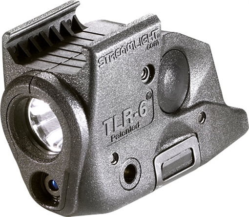 Streamlight TLR-6, Tac Light w/laser, Springfield XD With Rail, White LED and Red Laser, 100 Lumens, Includes 2 CR 1/3N Lithium Batteries, Black 69291
