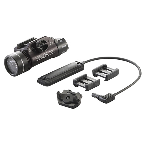 Streamlight TLR-1 HL Long Gun Kit, Tac Light Kit, C4 LED, 1000 Lumens, w/Thumb Screw/Remote Pressure Switch, 2x CR123 Batteries, Black 69262