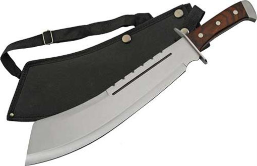 SZCO RITE EDGE 13.5" WOOD BULLY MACHETE SS BLADE W/SHTH 926948WD