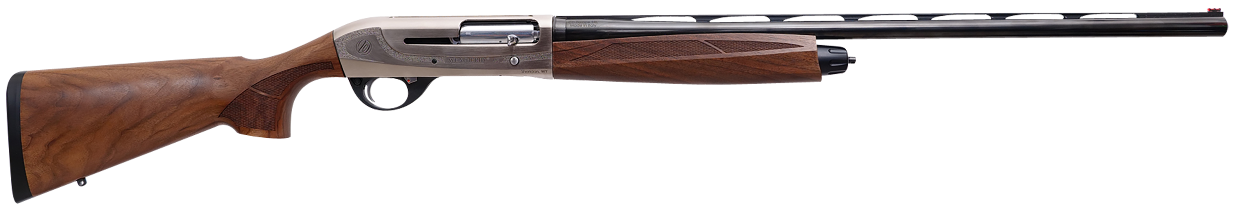 Weatherby 18i Deluxe Full Size Shotgun ID22028MAG, 20 Gauge, 28", 3" Chmbr, Fixed Stock, Engraved Nickel Finish, Walnut Stock