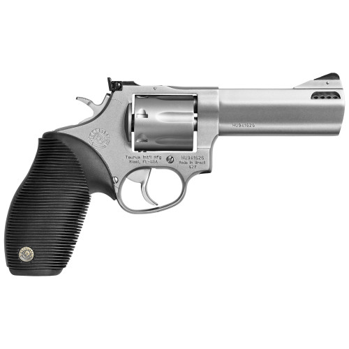 Taurus 627 Tracker 357 Magnum/38 Special +P, 4" Barrel, Stainless Steel Frame, Black "Ribber Grip", 7rd