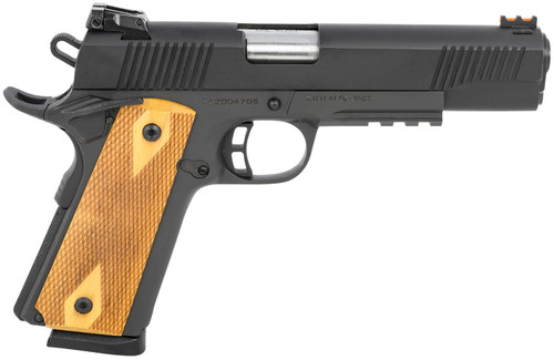 Taylors & Company 1911 45ACP, 5" Barrel, Checkered Walnut Grip, Black Parkerized, 8rd