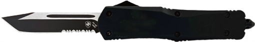 TEMPLAR KNIFE LARGE OTF BLACK RUBBER 3.5" BLACK TANTO SRRTD LBR531