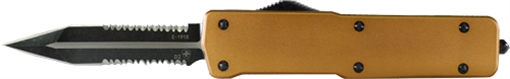 TEMPLAR KNIFE LARGE OTF BRONZE 3.5" BLACK DAGGER ALUMINUM HND LAAB421