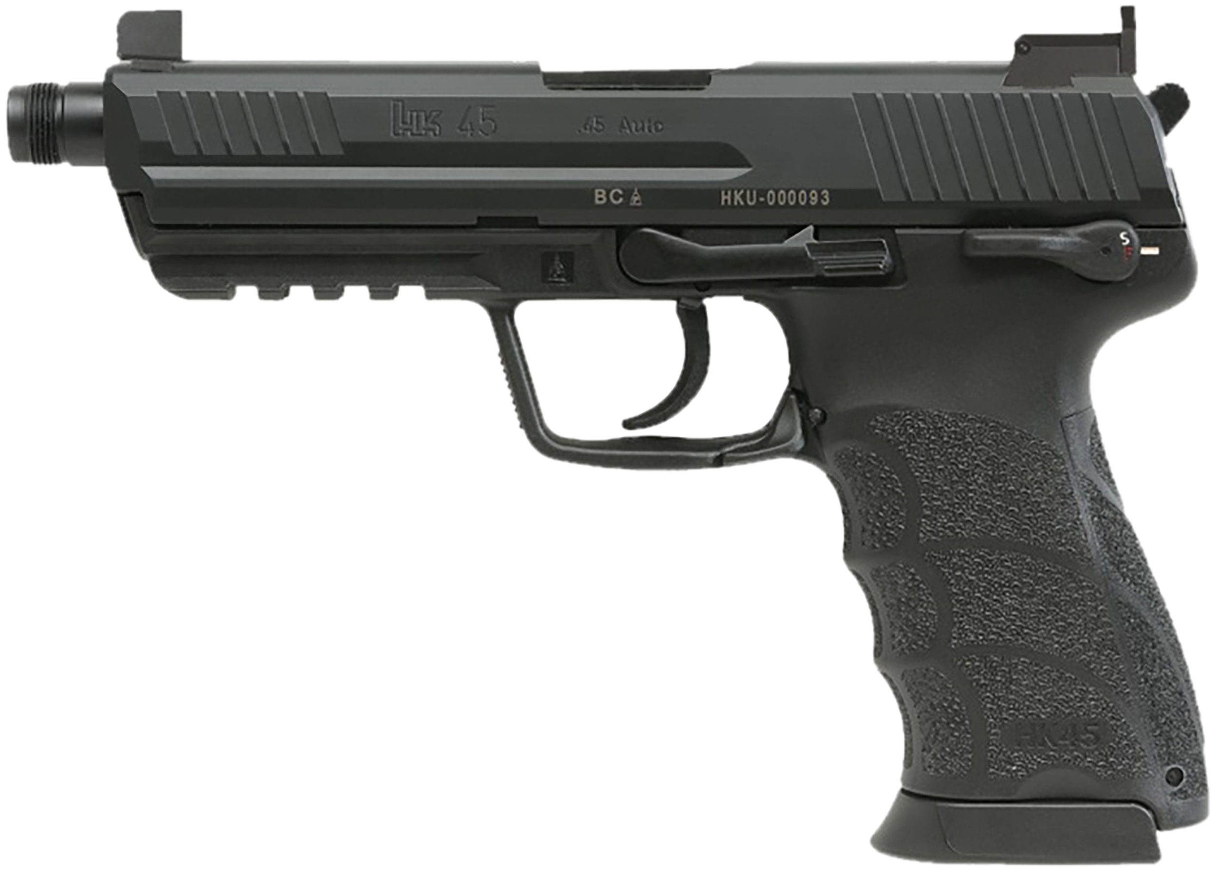 Heckler & Koch HK45 V1 Pistol 81001117, .45 ACP, 4.46in, Black Finish, 10 Rds