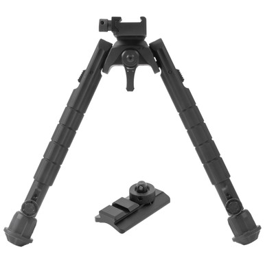 UTG Recon 360 TL Bipod - 8.1"-11.9" Center Height, Picatinny Attachment, Black Finish