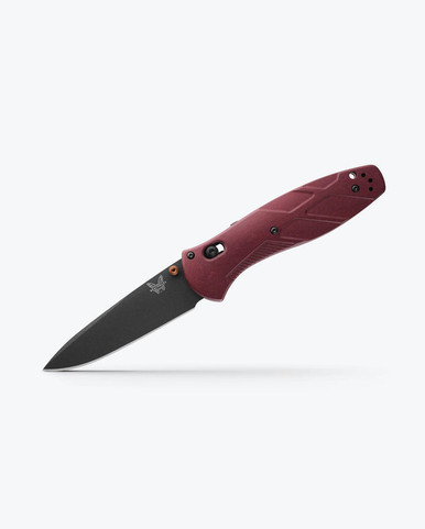 Benchmade 581BK-04 Barrage AXIS Assisted Folding Knife - 3.6" S30V Black Drop Point Blade, Redstone Richlite Handles