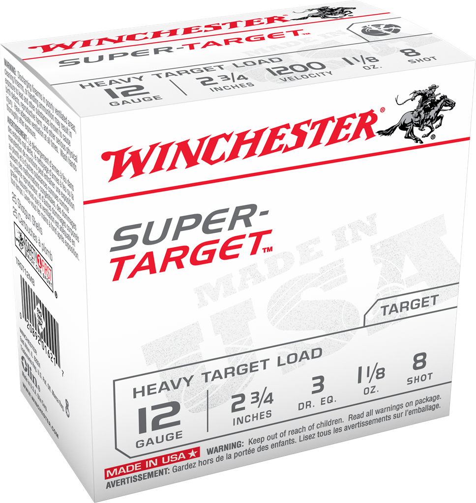 Winchester Super Target 12ga 2-3/4" 1-1/8oz 1200fps #8 250rd Case #TRGT12M8
