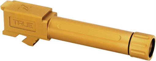 TRUE PRECISION FOR GLOCK 26 BARREL THREADED GOLD TIN TPG26BXTG