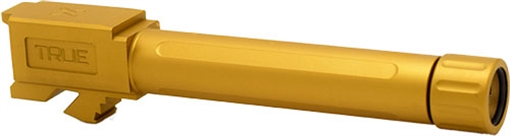 True Precision Barrel, 9MM, Gold Titanium Nitride, Threaded, Fits Glock 19 TP-G19B-XTG